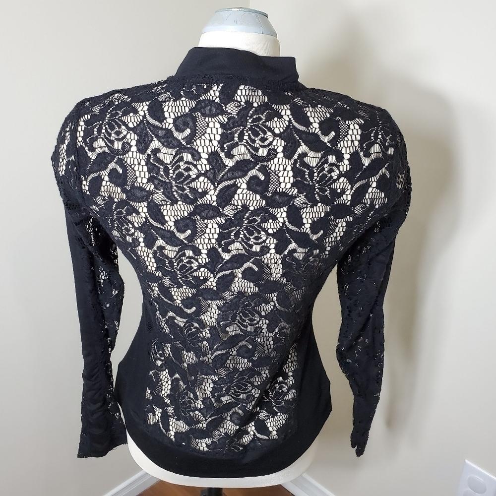 Cleo Zip-Up See Through Lace Jacket Size Small - Picture 6 of 10